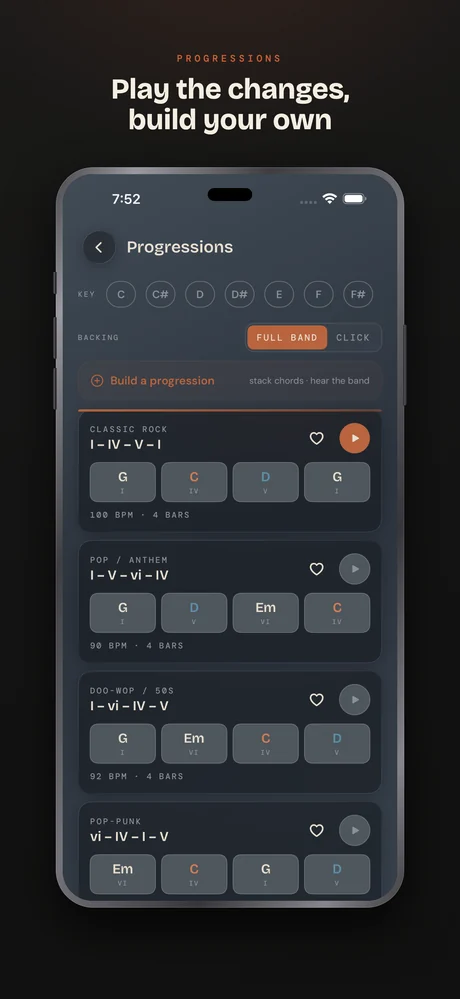 Bass Buddha on iPhone — Progressions — build your own