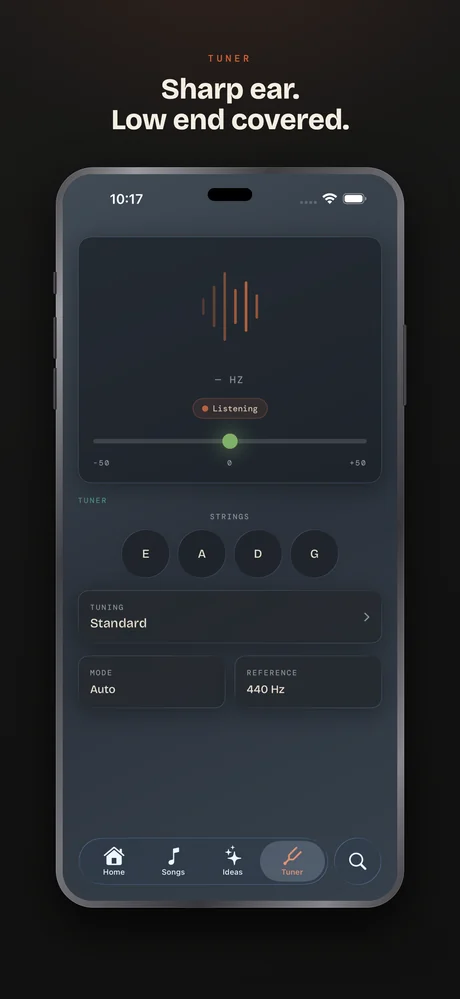 Bass Buddha on iPhone — Tuner — built for the low end