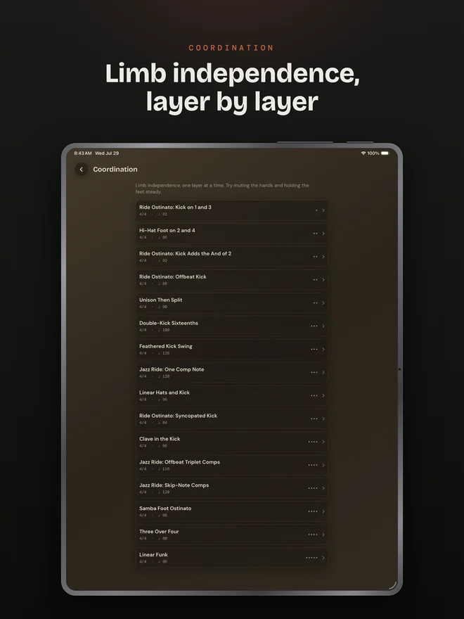 Drum Buddha on iPad — Coordination