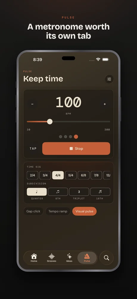 Drum Buddha on iPhone — Pulse — a metronome worth its own tab