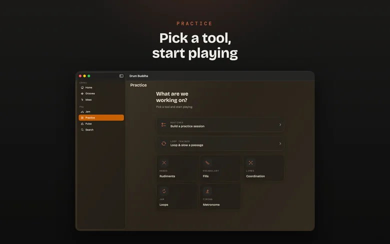 Drum Buddha on Mac — Practice