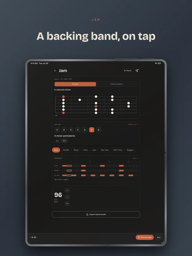 Guitar Buddha on iPad — Jam