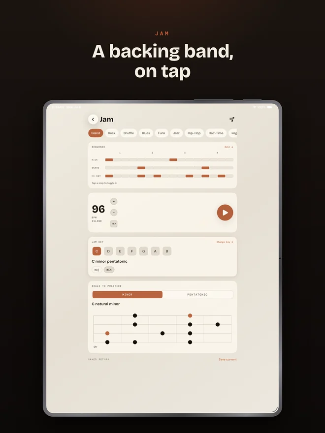 Ukulele Buddha on iPad — Jam